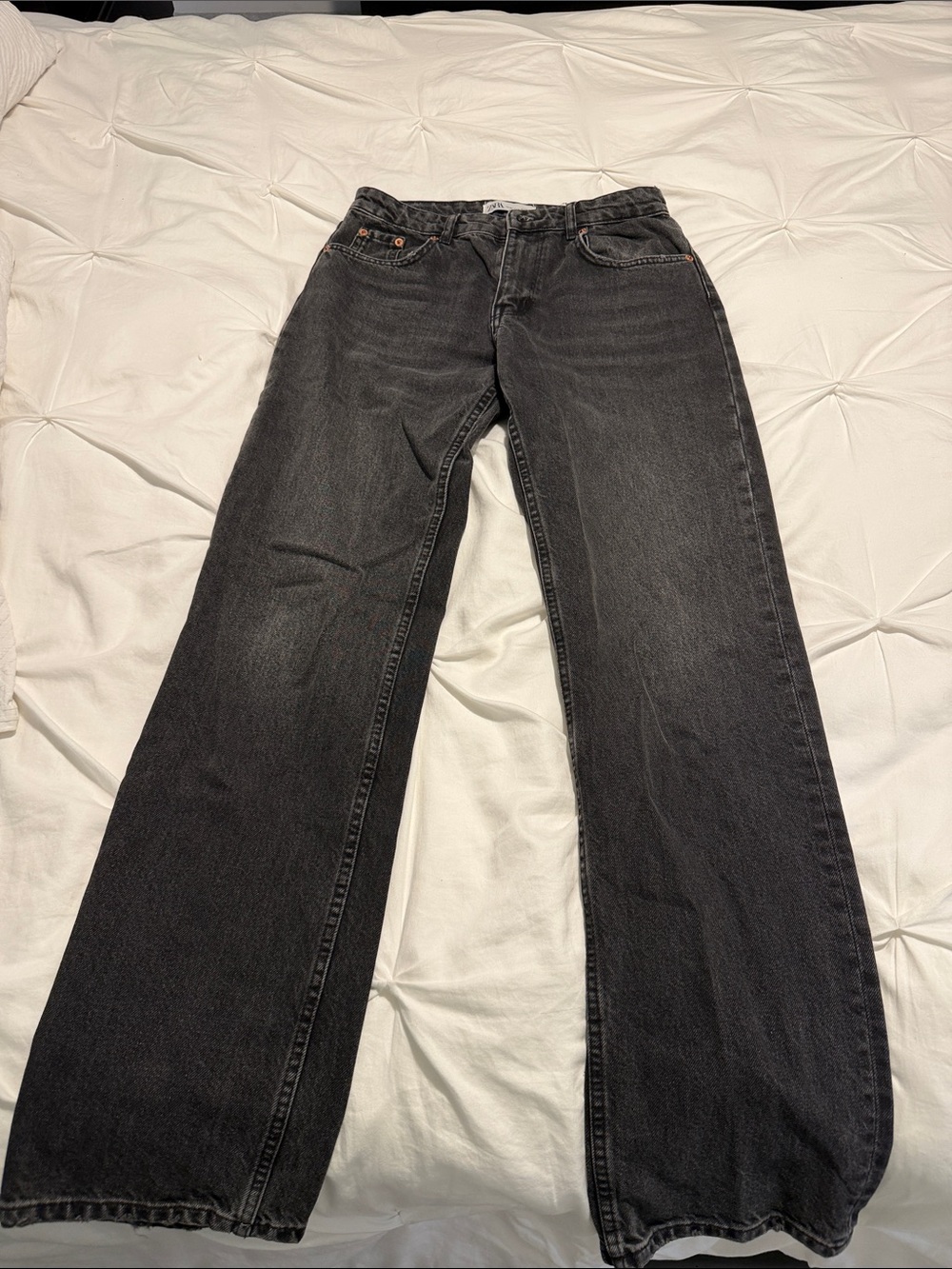 Zara Black Wide-Leg Jeans
